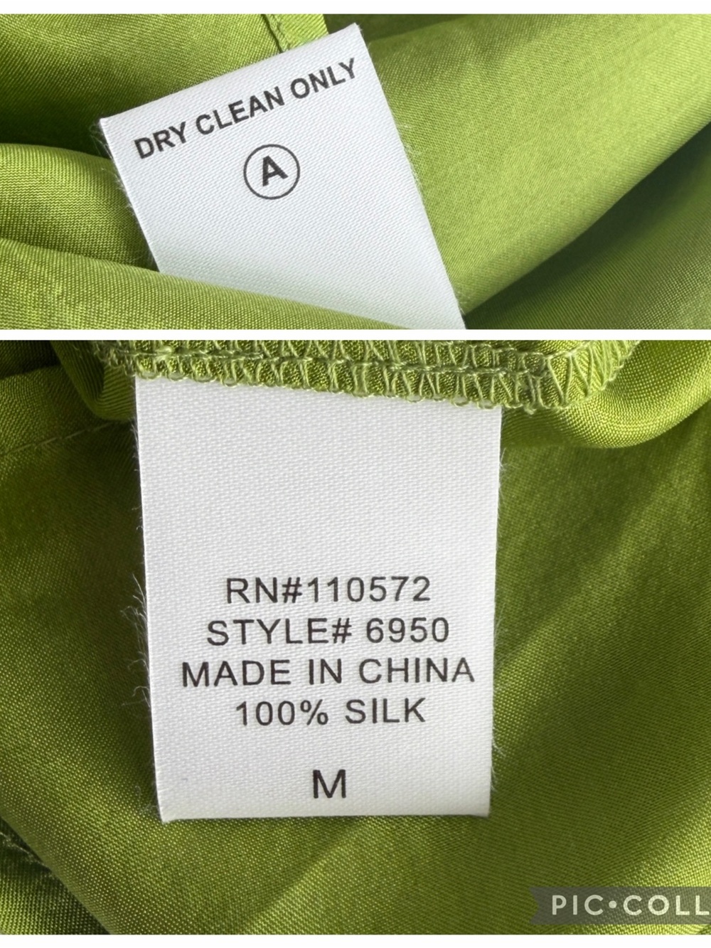 Anthropologie 12th Street 100% Silk Green Gold Ruffle Wedding Guest Dress Medium - Picture 11 of 15